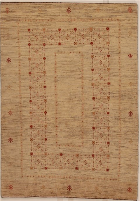 Gabbeh Beige Hand Knotted 40 X 57 Area Rug 250-16148 Image 0