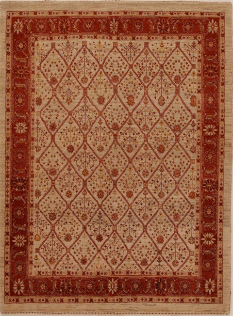 Gabbeh Beige Hand Knotted 43 X 58 Area Rug 250-16150 Image 0