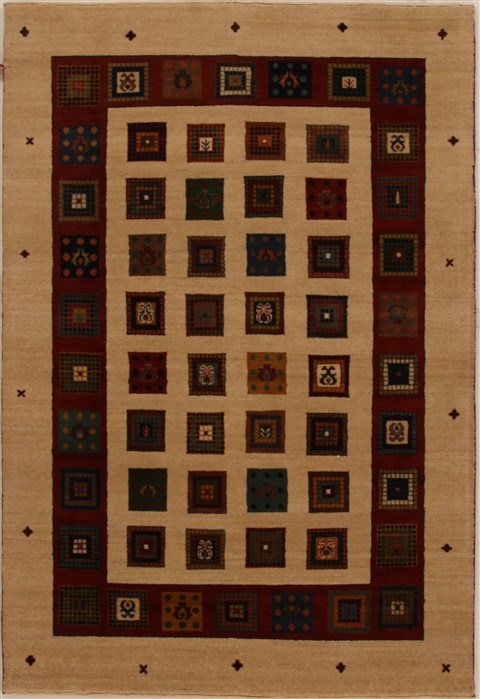 Gabbeh Beige Hand Knotted 40 X 511 Area Rug 250-16163 Image 0