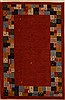 Gabbeh Red Hand Knotted 41 X 63 Area Rug 250-16165 Thumb 0