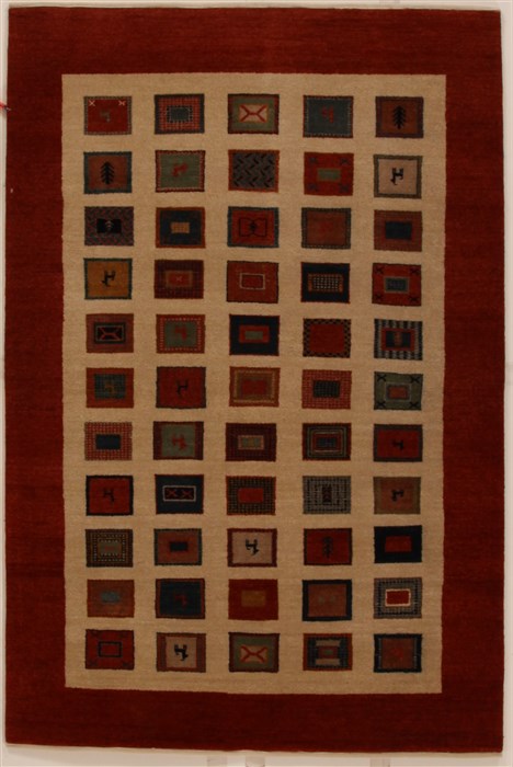 Gabbeh Beige Hand Knotted 40 X 60 Area Rug 250-16168 Image 0