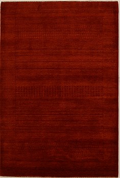 Indian Gabbeh Red Rectangle 4x6 ft Wool Carpet 16180