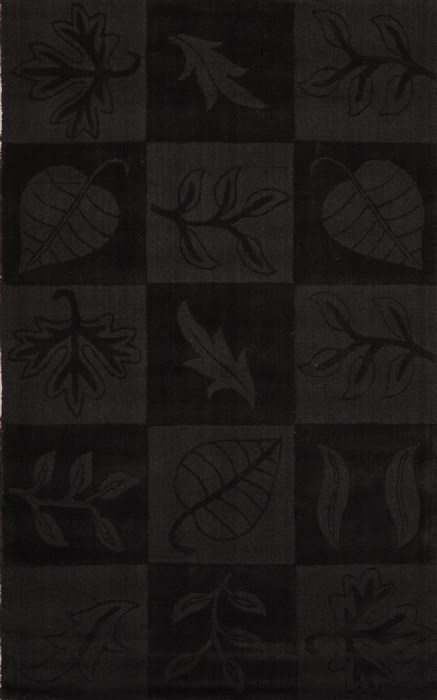 Modern Black Hand Loomed 50 X 80 Area Rug 100-16187 Image 0