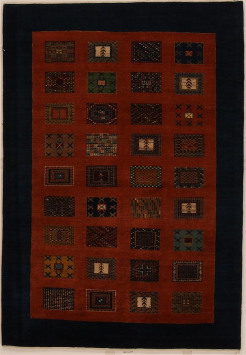 Gabbeh Orange Hand Knotted 41 X 511 Area Rug 250-16193 Image 0