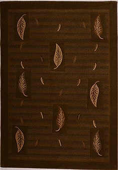 Modern Brown Machine Made 5'3" X 7'7"  Area Rug 100-16205