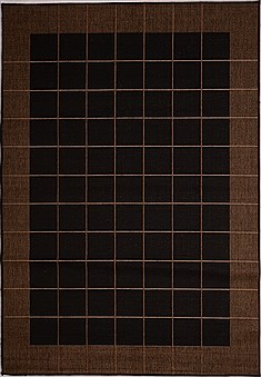 Modern Black Machine Made 5'0" X 8'0"  Area Rug 100-16211