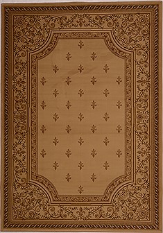 Turkish Modern Beige Rectangle 5x8 ft synthetic Carpet 16216