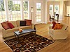 Modern Beige Machine Made 53 X 73 Area Rug 100-16219 Thumb 5