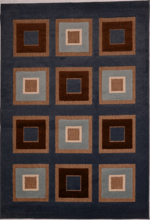 Modern Blue Machine Made 52 X 76  Area Rug 100-16229 Image 0