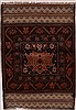Baluch Brown Hand Knotted 26 X 37  Area Rug 100-16232 Thumb 0