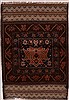 Baluch Brown Hand Knotted 26 X 37 Area Rug 100-16232 Thumb 0