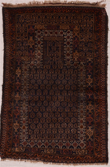 Baluch Blue Hand Knotted 25 X 37 Area Rug 100-16234 Image 0