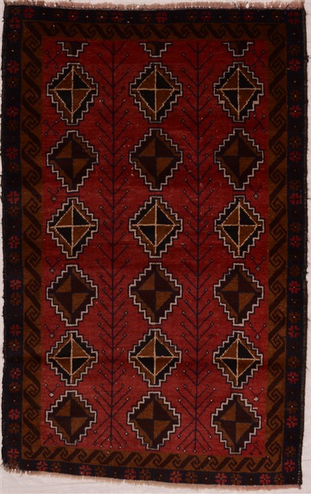 Baluch Red Hand Knotted 29 X 44  Area Rug 100-16240 Image 0