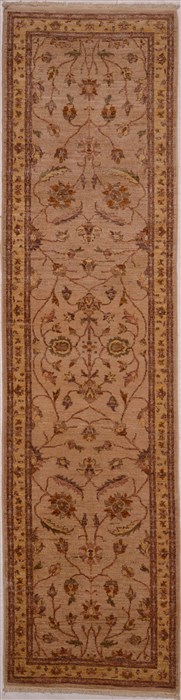 Chobi Brown Runner Hand Knotted 26 X 911  Area Rug 100-16246 Image 0