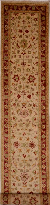 Chobi Beige Runner Hand Knotted 28 X 157  Area Rug 100-16249 Image 0