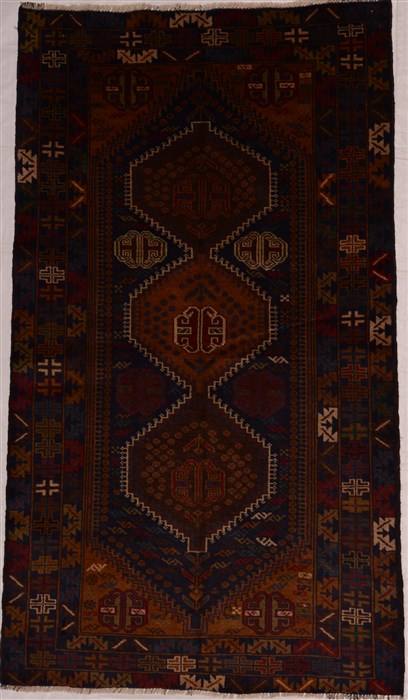 Baluch Beige Hand Knotted 37 X 63 Area Rug 100-16253 Image 0