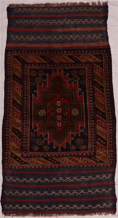 Baluch Blue Hand Knotted 25 X 45 Area Rug 100-16262 Image 0