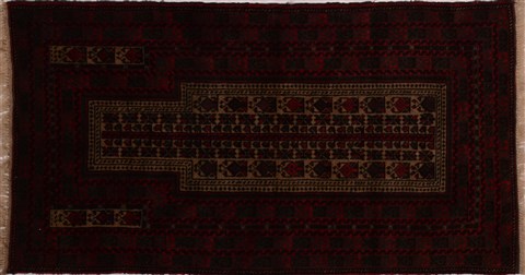 Baluch Grey Hand Knotted 26 X 48 Area Rug 100-16266 Image 0