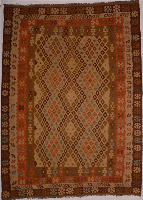 Kilim Beige Hand Knotted 611 X 96 Area Rug 100-16269 Image 0