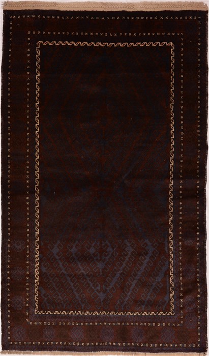 Baluch Brown Hand Knotted 37 X 60 Area Rug 100-16281 Image 0