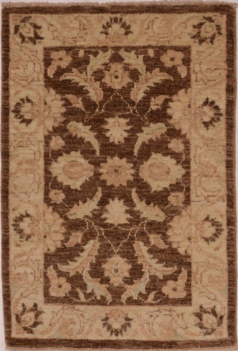 Chobi Beige Hand Knotted 21 X 31  Area Rug 100-16289 Image 0