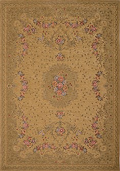 Belgium Tabriz Green Rectangle 7x10 ft synthetic Carpet 16294