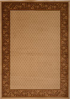 Turkish botemir Beige Rectangle 7x9 ft Synthetic Carpet 16296