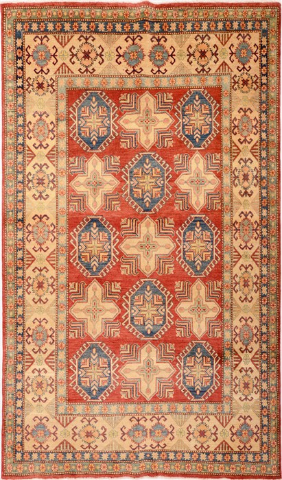 Kazak Beige Hand Knotted 68 X 810  Area Rug 100-16303 Image 0