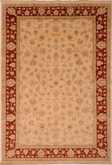 Chobi Beige Hand Knotted 62 X 90 Area Rug 100-16306 Image 0