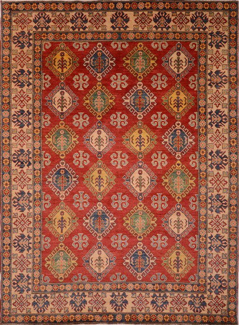 Kazak Red Hand Knotted 70 X 99 Area Rug 100-16307 Image 0