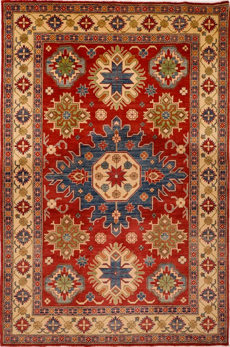 Kazak Red Hand Knotted 69 X 94  Area Rug 100-16316 Image 0
