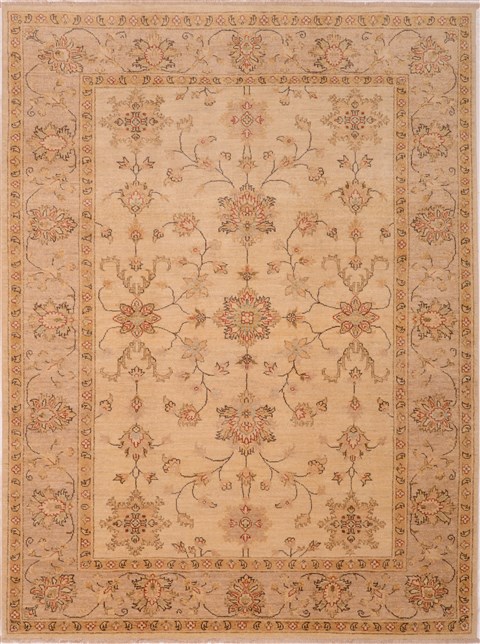 Chobi Beige Hand Knotted 59 X 79  Area Rug 100-16319 Image 0
