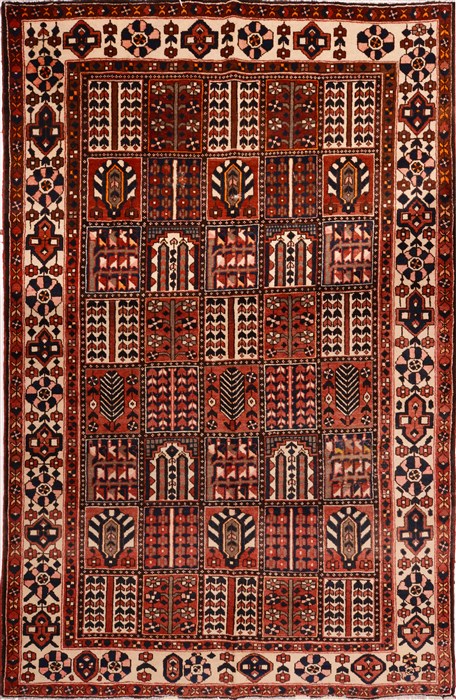Bakhtiar Brown Hand Knotted 66 X 100  Area Rug 100-16322 Image 0