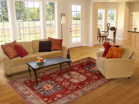 Kazak Red Hand Knotted 72 X 99 Area Rug 100-16325 Image 4