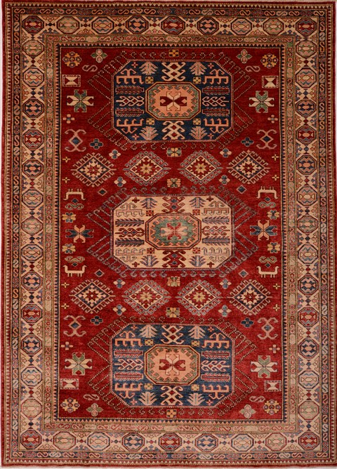 Kazak Red Hand Knotted 72 X 99 Area Rug 100-16325 Image 0