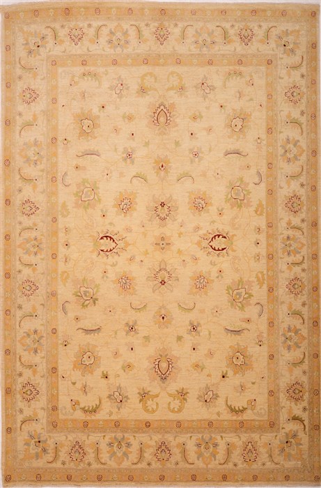 Chobi Beige Hand Knotted 90 X 118 Area Rug 100-16326 Image 0
