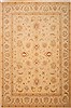 Chobi Beige Hand Knotted 90 X 118 Area Rug 100-16326 Thumb 0