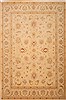 Chobi Beige Hand Knotted 90 X 118  Area Rug 100-16326 Thumb 0