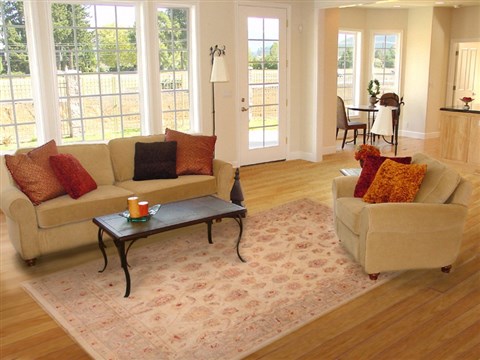 Chobi Beige Hand Knotted 81 X 104 Area Rug 100-16327 Image 4