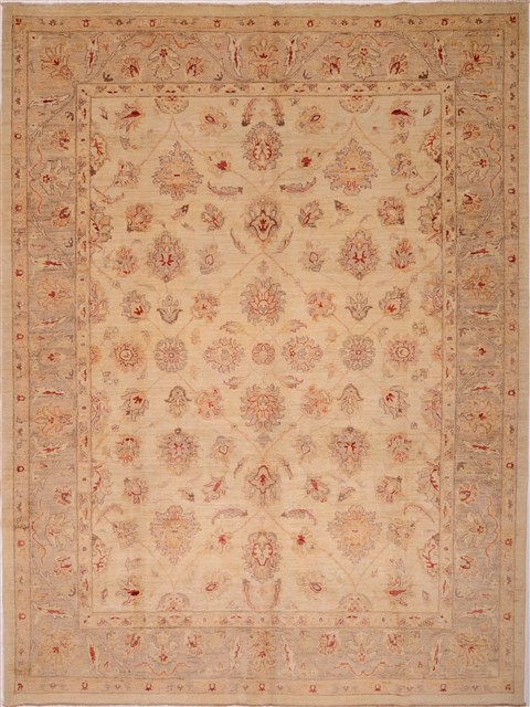 Chobi Beige Hand Knotted 81 X 104 Area Rug 100-16327 Image 0