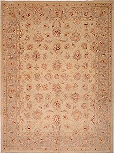 Chobi Beige Hand Knotted 8'1" X 10'4"  Area Rug 100-16327