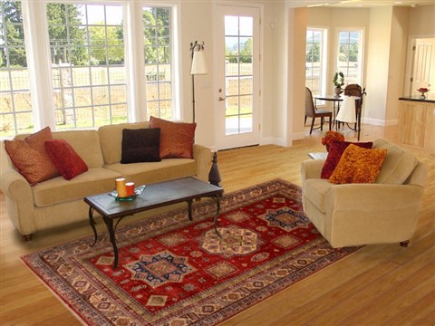 Kazak Red Hand Knotted 73 X 98 Area Rug 100-16329 Image 4