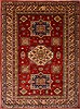 Kazak Red Hand Knotted 73 X 98  Area Rug 100-16329 Thumb 0