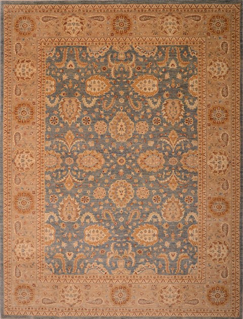 Chobi Blue Hand Knotted 94 X 125 Area Rug 100-16331 Image 0