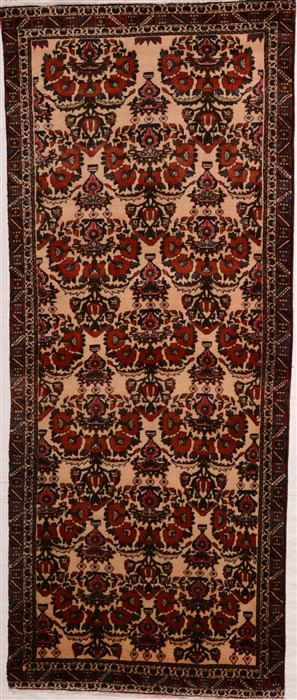 Persian Shahre babak White Runner 6 to 9 ft Wool Carpet 16333 