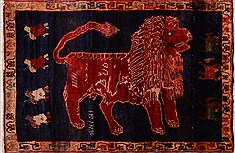 Shiraz Blue Hand Knotted 4'11" X 7'1"  Area Rug 100-16348
