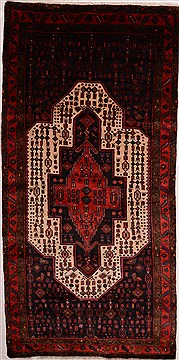 Ghoochan Red Runner Hand Knotted 4'11" X 10'0"  Area Rug 100-16351