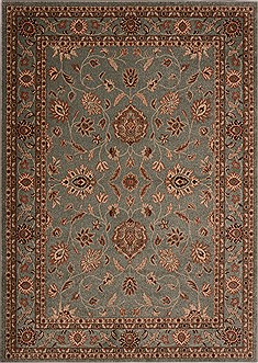 Turkish Agra Blue Rectangle 7x9 ft synthetic Carpet 16360