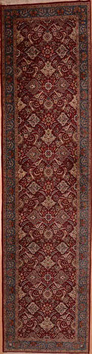 Tabriz Red Runner Hand Knotted 33 X 1210  Area Rug 100-16363 Image 0