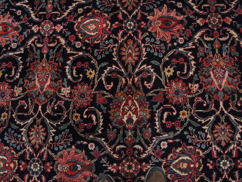 Mashad Blue Hand Knotted 99 X 132 Area Rug 100-16364 Image 14